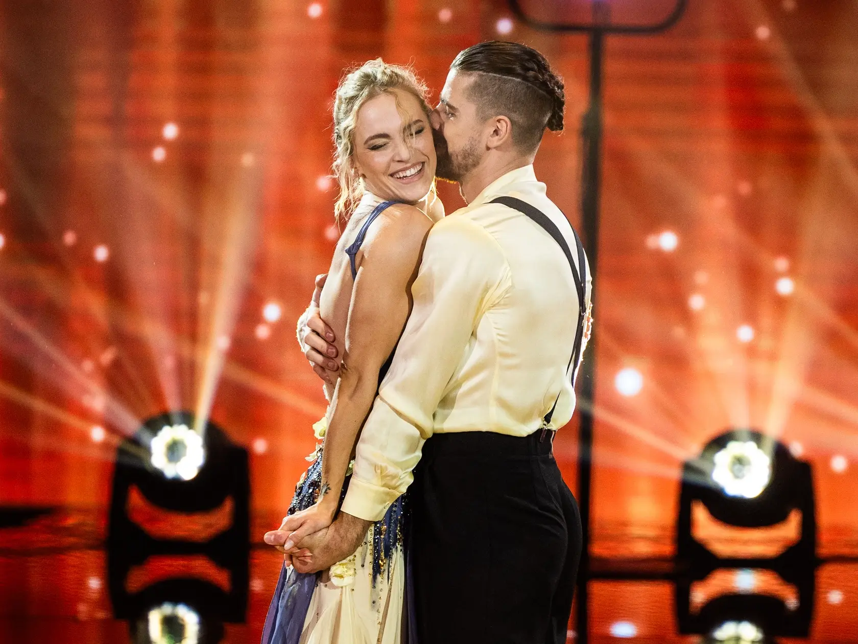 Na snímke Peter Sagan, Eliška Lenčešová počas štvrtého kola Let's Dance 2025.