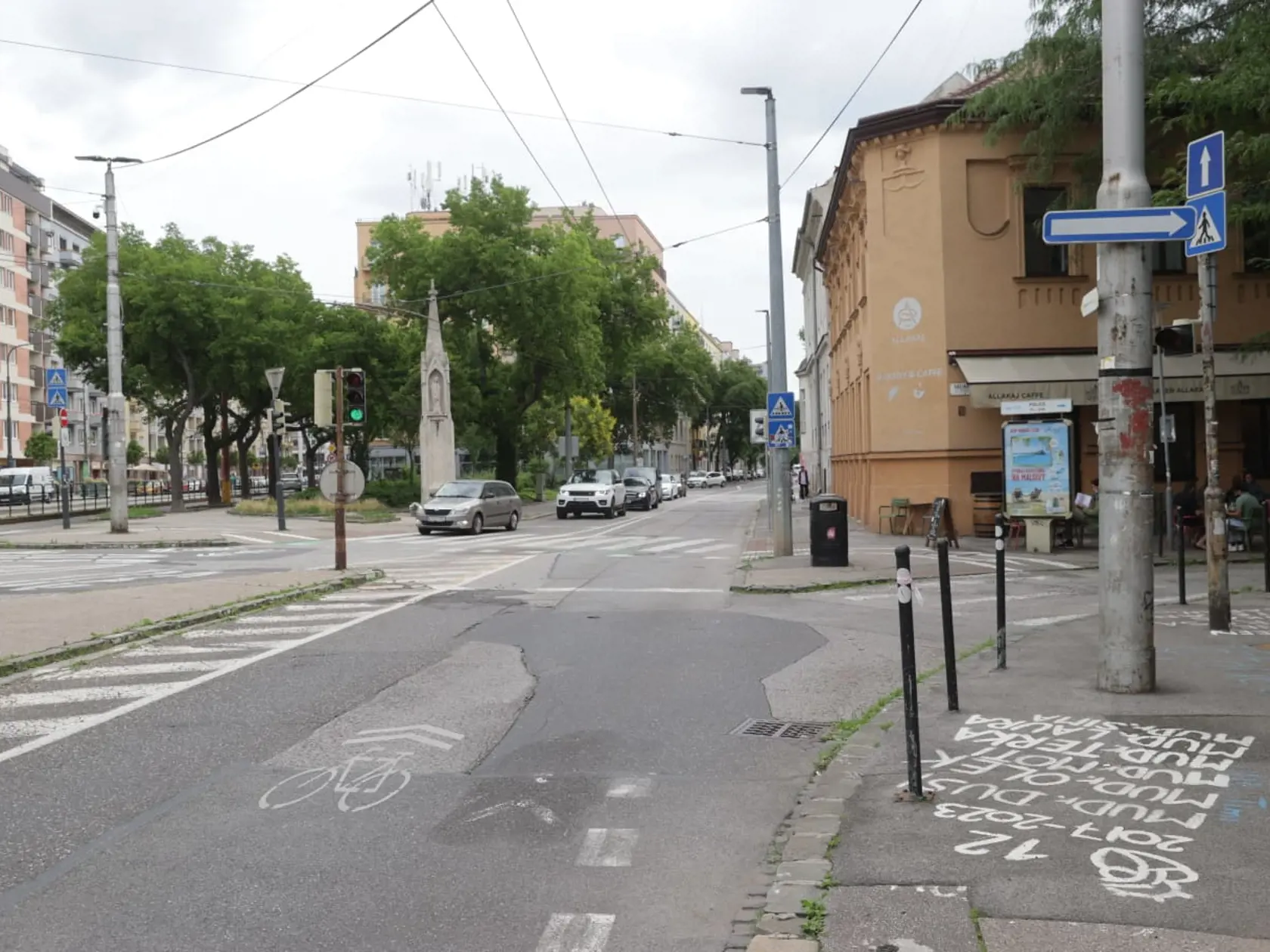 Podľa svedka mal cyklista stáť vedľa auta Joža Ráža na tejto križovatke.