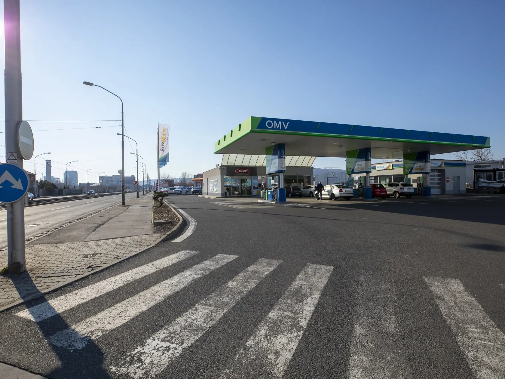 Na snímke čerpacia stanica OMV, kde sa stala tragédia. Ján dostal infarkt, no napriek pomoci záchranárov zomrel.