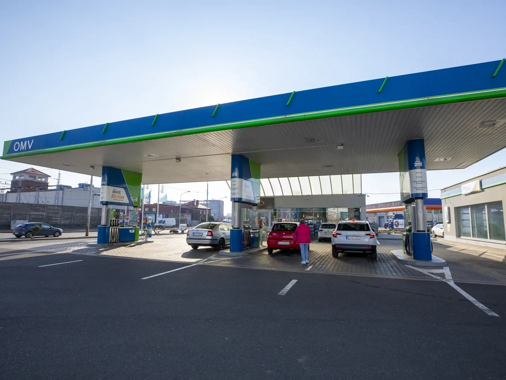 Na snímke čerpacia stanica OMV, kde sa stala tragédia. Ján dostal infarkt, no napriek pomoci záchranárov zomrel.