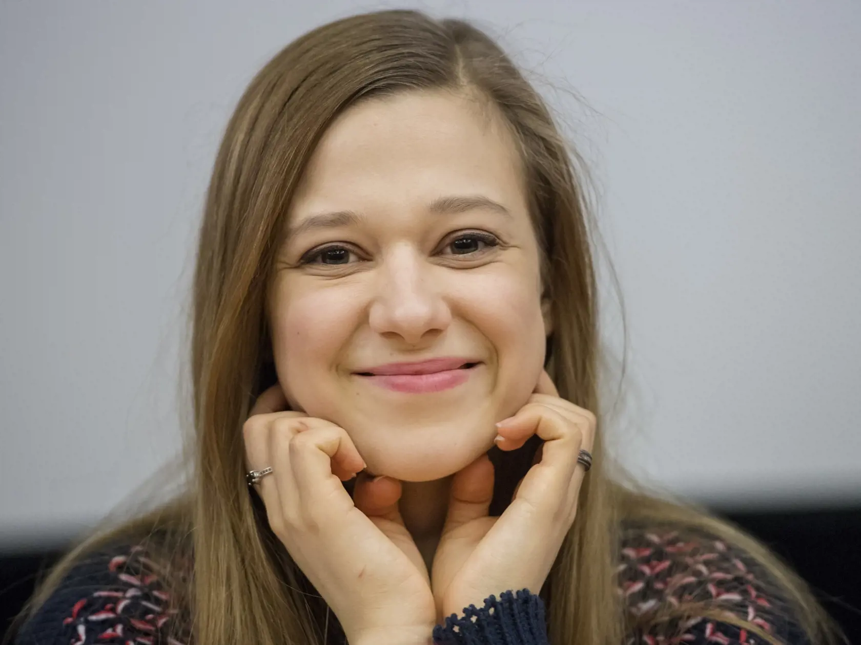 Na snímke herečka z filmu V sieti Tereza Těžká (Mishka) počas tlačovej konferencie tvorcov filmu V sieti 20. februára 2020 v Bratislave. FOTO TASR - Martin Baumann