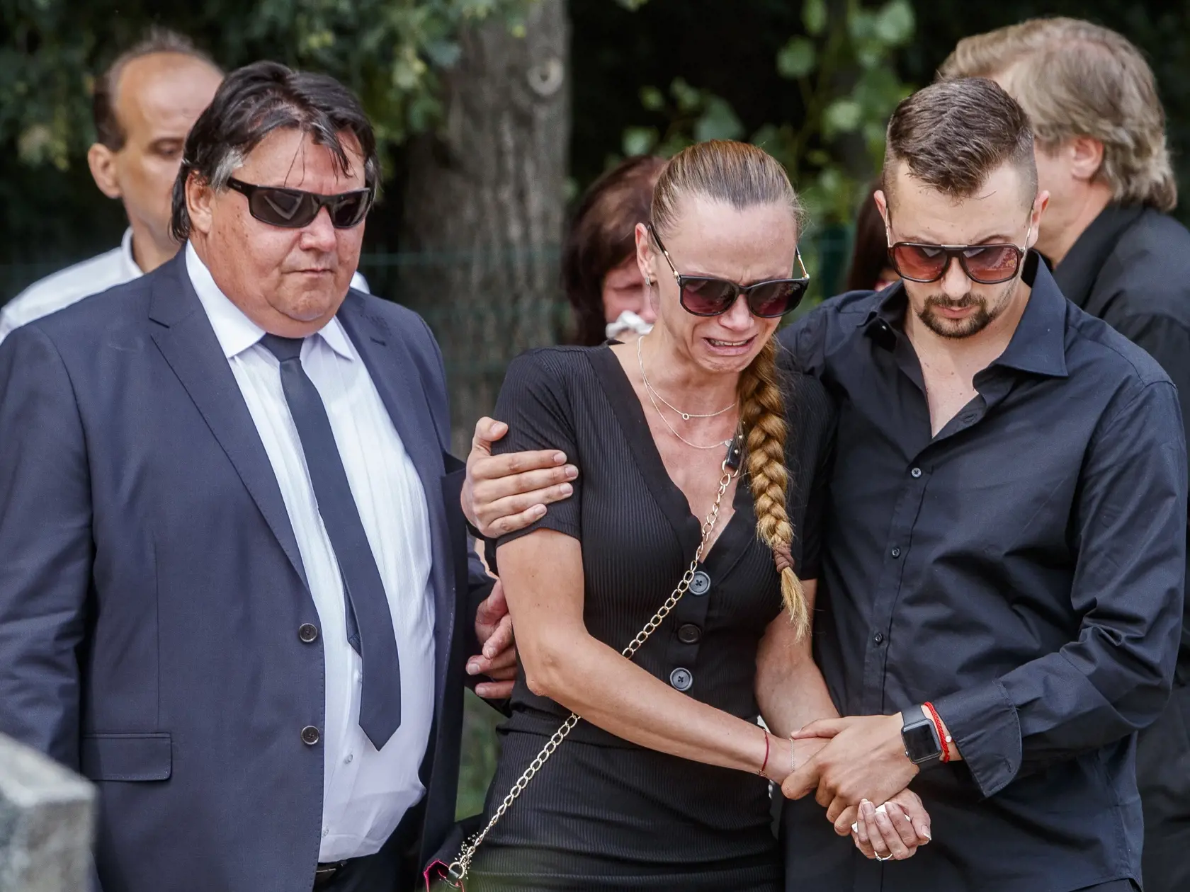 6. júl 2018: Posledná rozlúčka s tragicky zosnulým futbalovým reprezentantom Jurajom Halenárom. Na snímke jeho sestra.