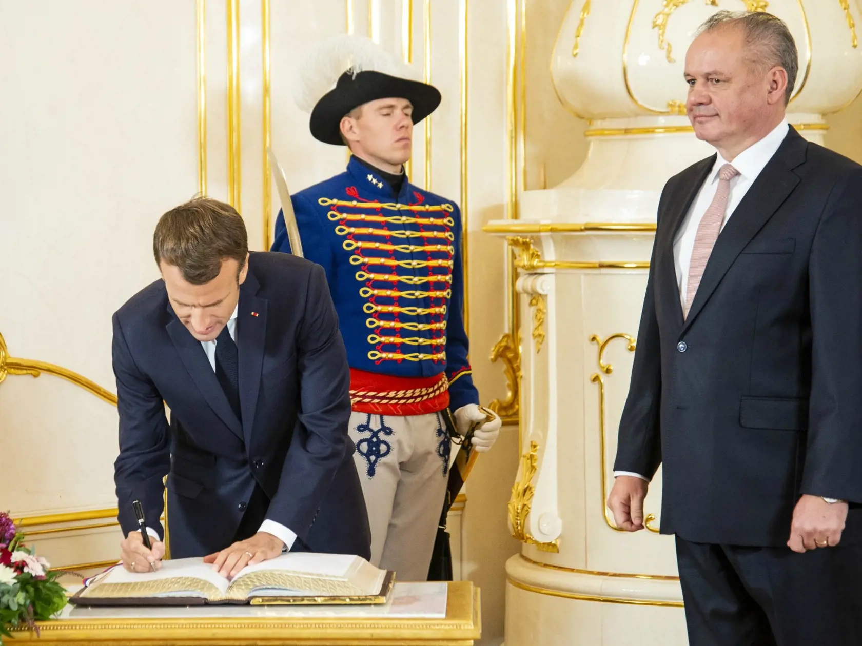 Francúzsky prezident Emmanuel Macron na návšteve Slovenskej republiky