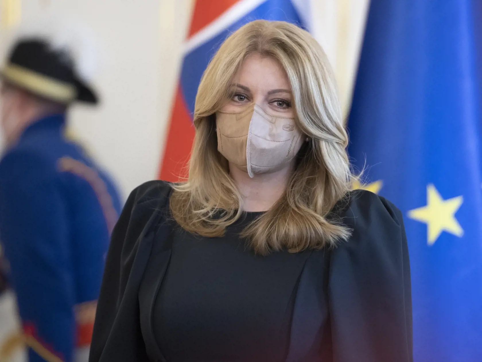 Na snímke je prezidentka SR Zuzana Čaputová počas vyhlásenia pre médiá.