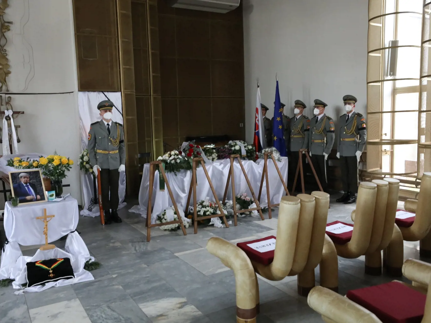 Pohreb Eduarda Kukana v Šali.