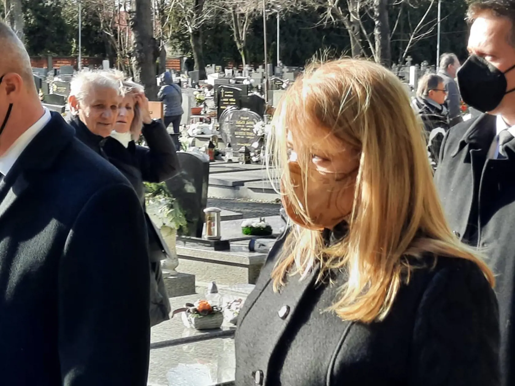 Pohreb Eduarda Kukana. Na snímke prezidentka SR Zuzana Čaputová