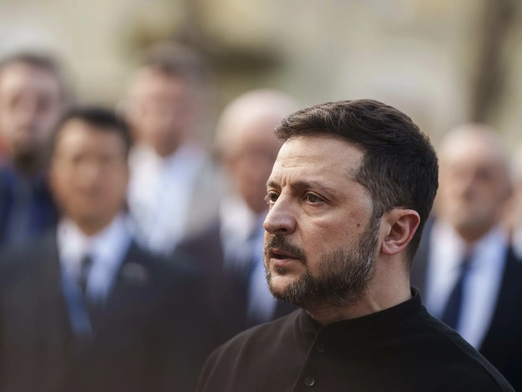 Ukrajinský prezident Volodymyr ZelenskyJ.