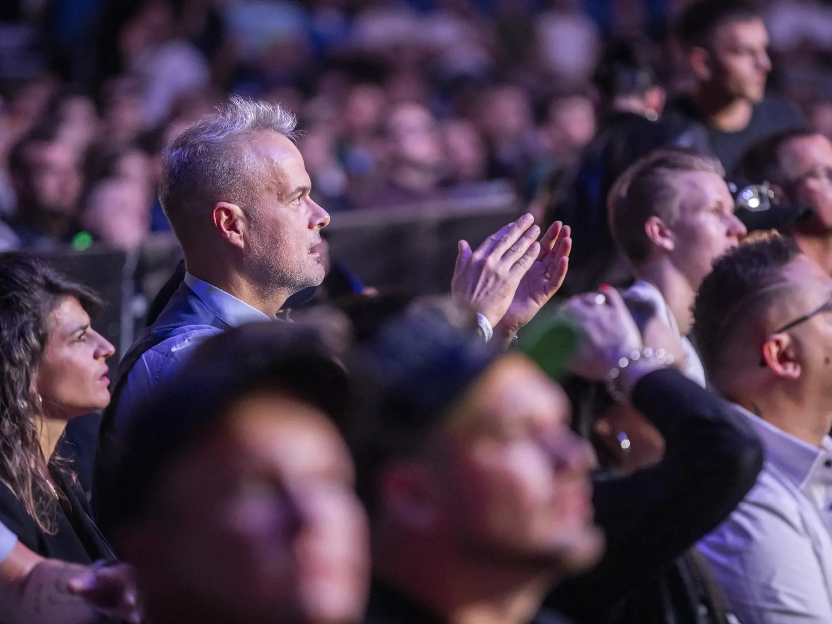 Na snímke je podujatie Oktagon 47 na bratislavskom zimnom štadióne Ondreja Nepelu, ktorého vrcholom bol zápas Slováka Pavla Langera s legendárnym českým MMA bojovníkom Karlosom Vémolom. Na fotke je Jaroslav Slávik.