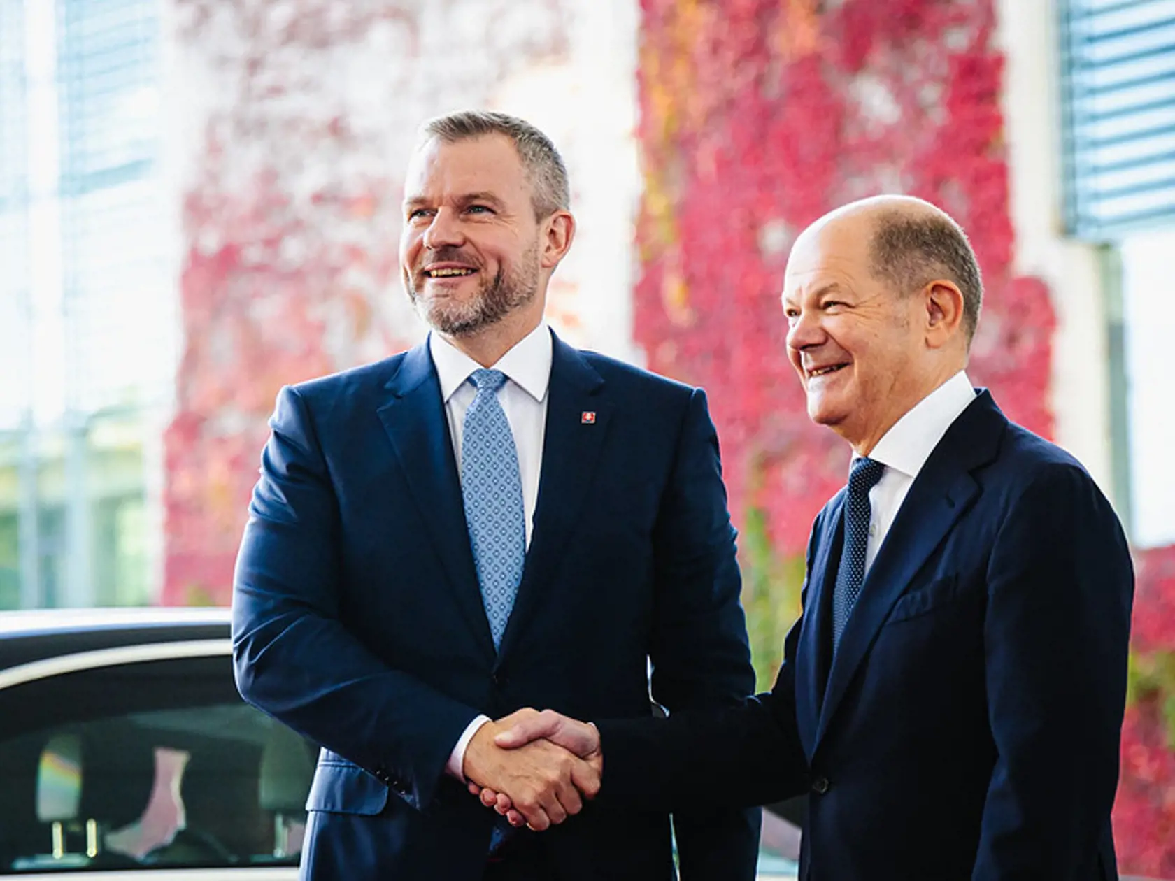 Prezident Peter Pellegrini sa v Nemecku stretol so spolkovým kancelárom Olafom Scholzom.