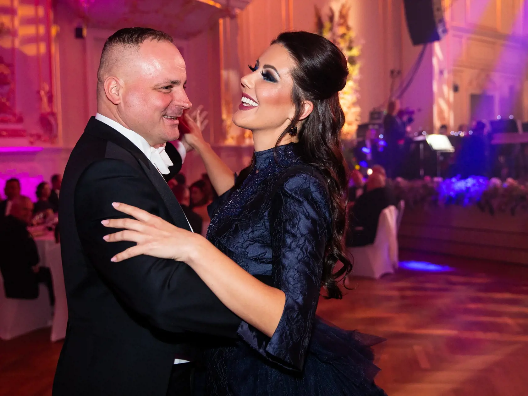 Prešporský bál v bratislavskej Redute. Na snímke Juraj Droba s partnerkou Luciou Pitekovou.