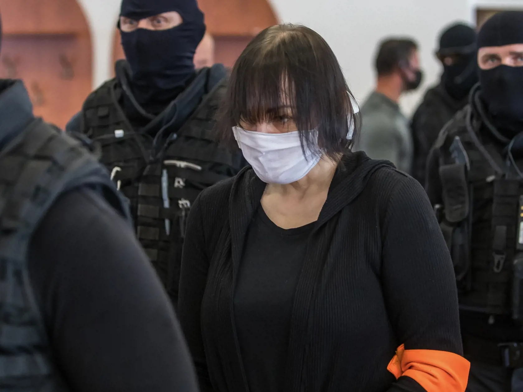 Súdne pojednávanie na Špecializovanom trestnom súde v Pezinku vo veci vraždy Jána Kuciaka a Martiny Kušnírovej. Na snímke je obžalovaná Alena Zsuzsová.