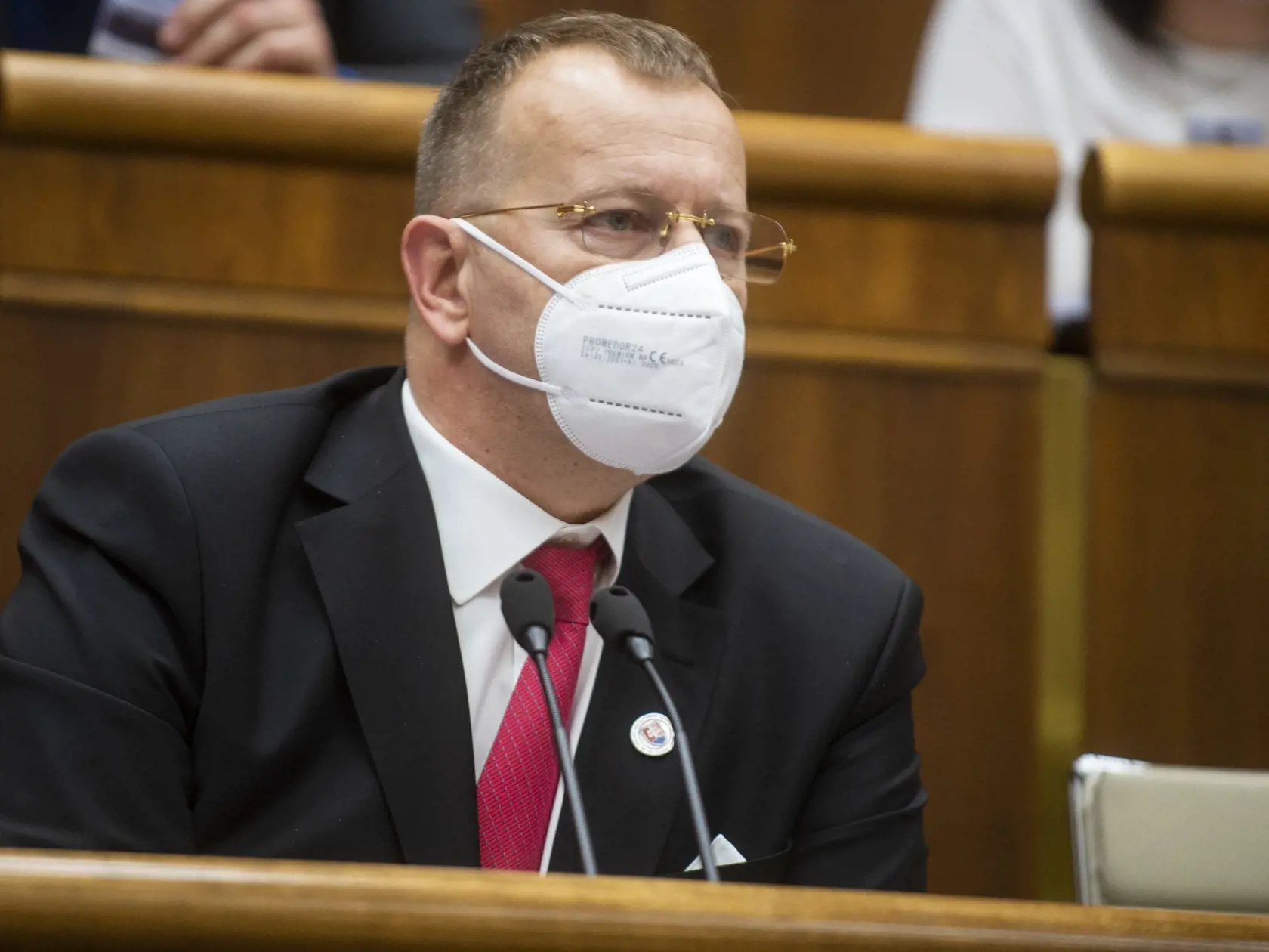 Na snímke predseda NRSR Boris Kollár (Sme rodina) počas rokovania 55. schôdze Národnej rady SR 17. februára 2022 v Bratislave. FOTO TASR - Jakub Kotian