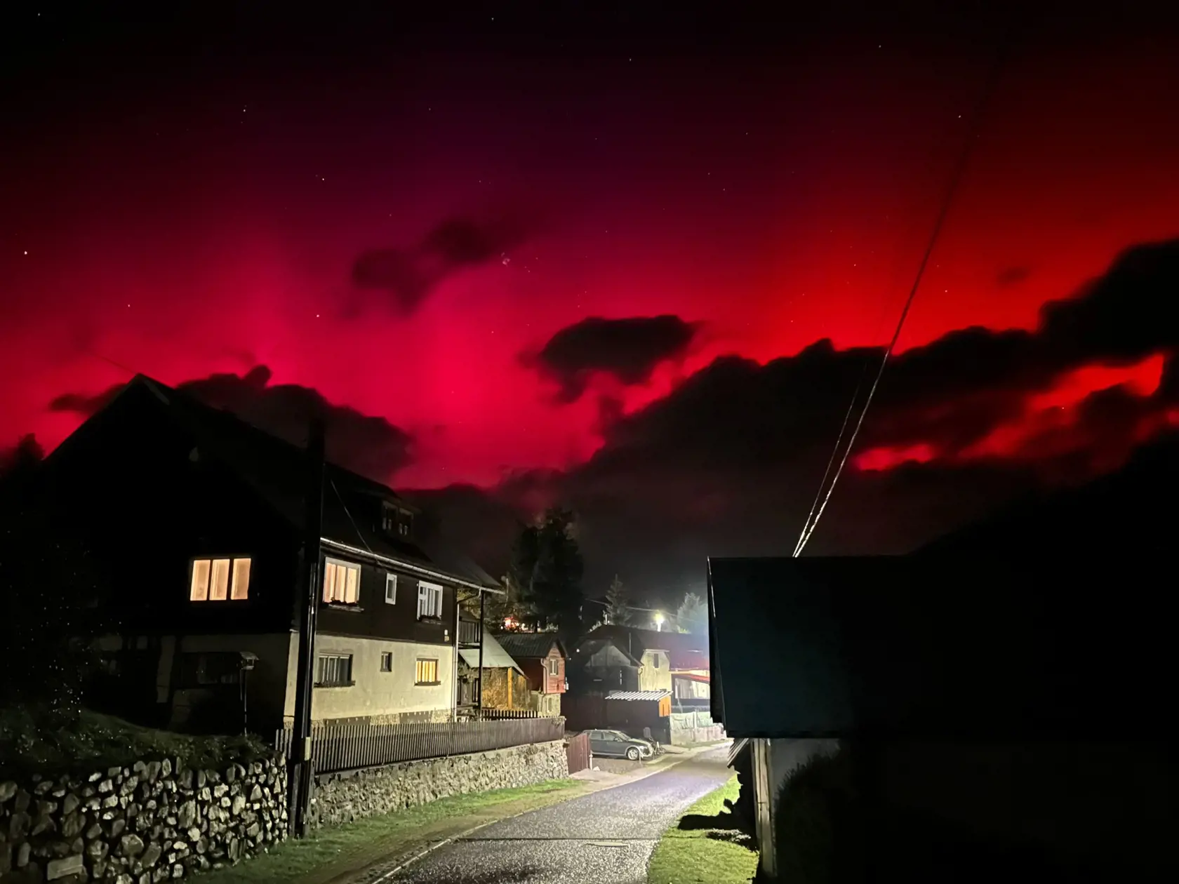 Polárna žiara na Slovensku.