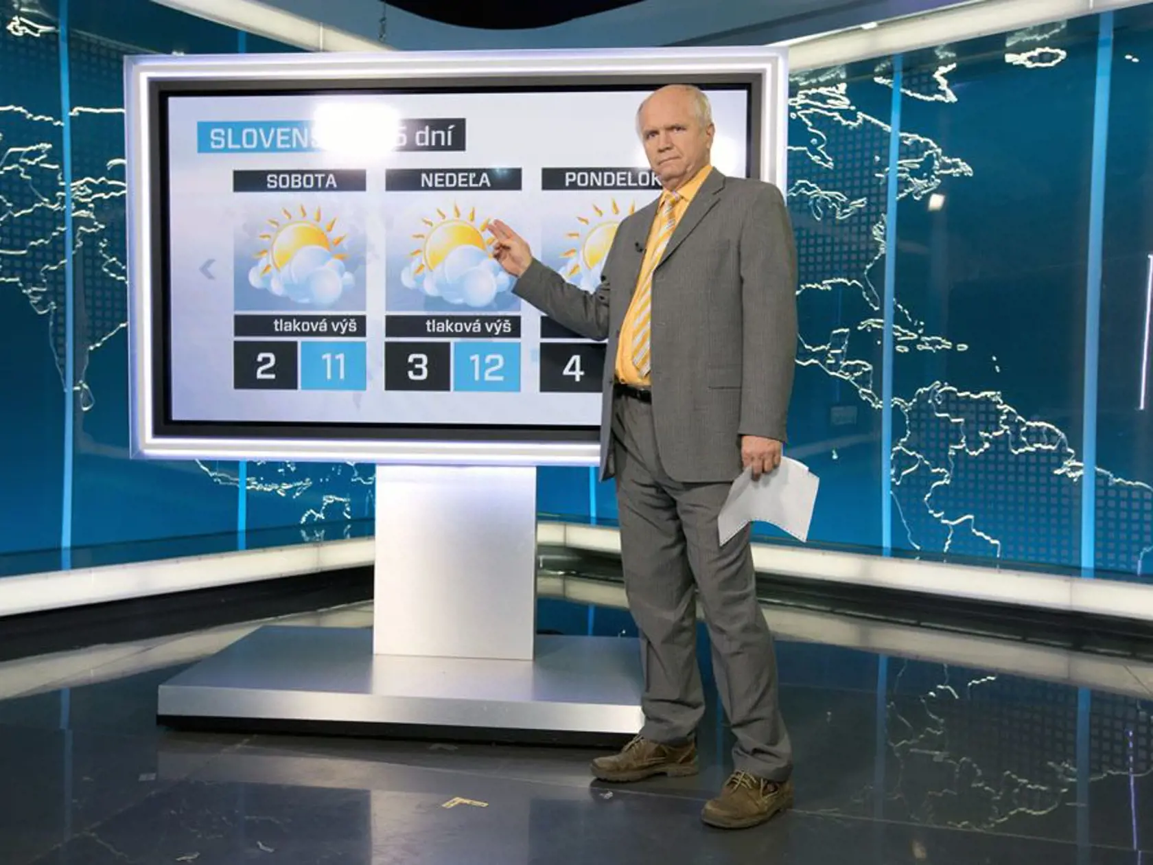 Peter Jurčovič bol prvým odborníkom v komerčnej televízii, ktorý začal hlásiť počasie.