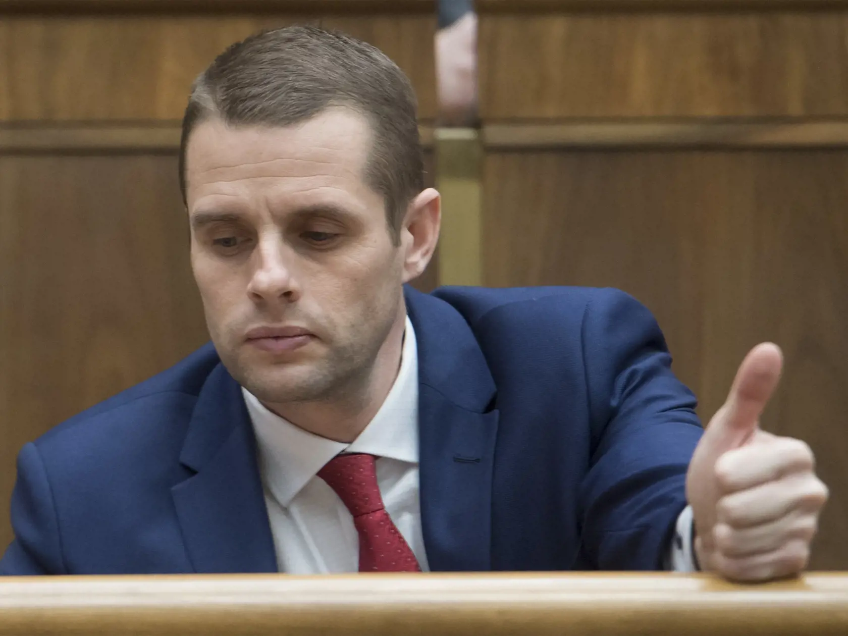 Na snímke je štátny tajomník ministerstva zahraničných vecí a európskych záležitostí (MZVEZ) SR Martin Klus (SaS).