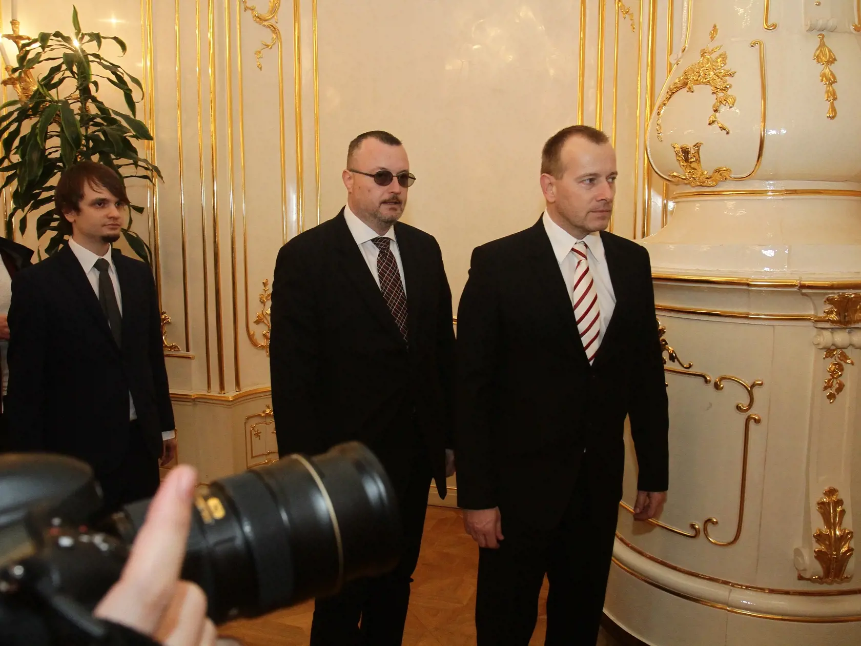 Boris Kollar a Milan Krajniak pred stretnutim s prezidentom SR Andrejom Kiskom