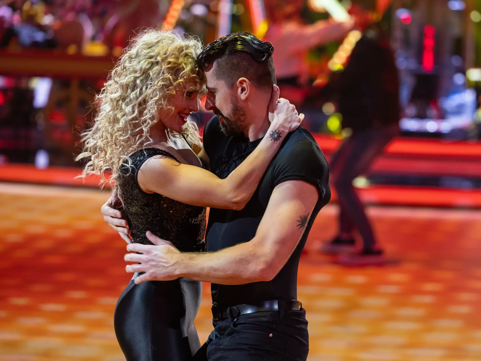 Na snímke Peter Sagan a Eliška Lenčešová v šiestom kole Let's dance 2025. 