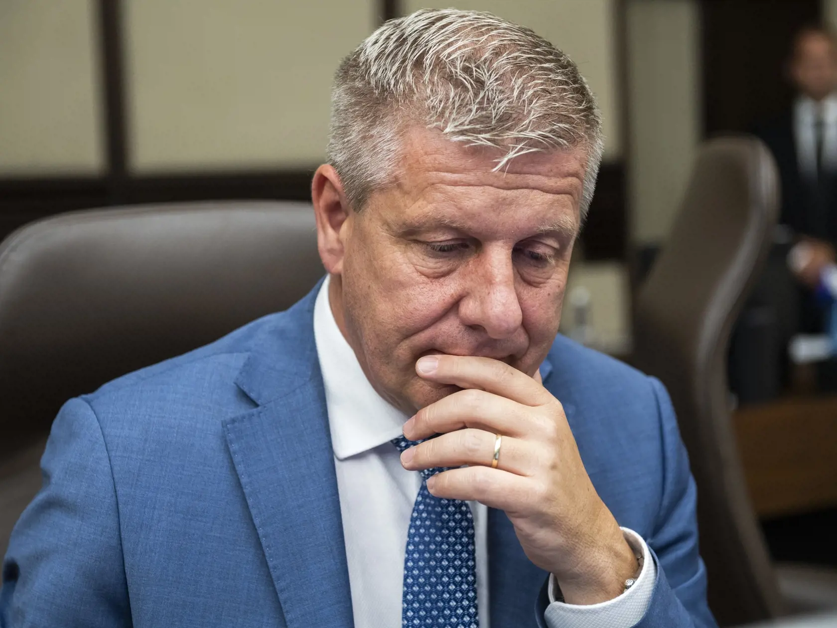 Na snímke minister zdravotníctva SR Vladimír Lengvarský (nominant OĽaNO) počas 87. rokovania vlády SR v Bratislave 28. júna 2022.