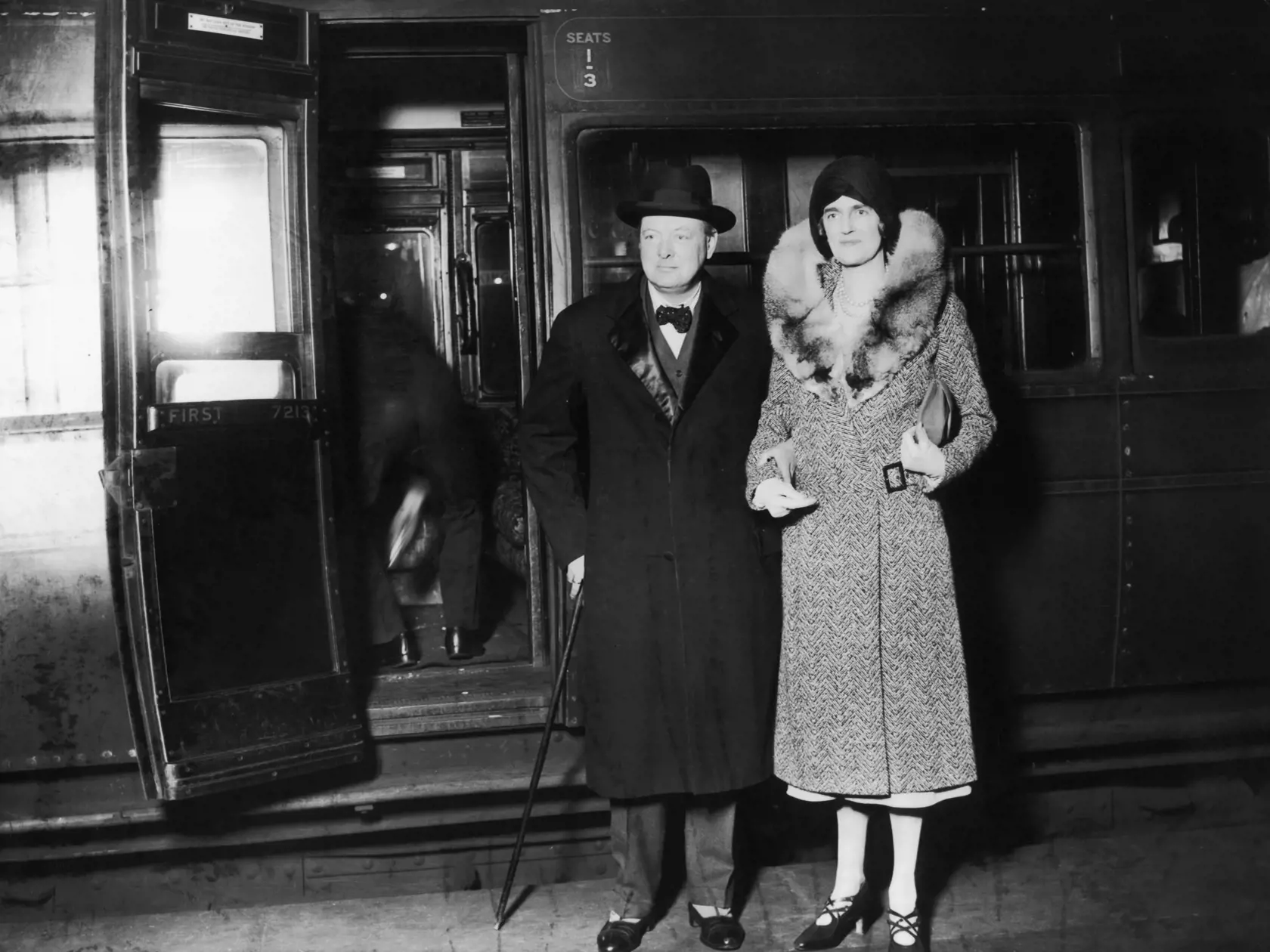 Winston Churchill (1874 - 1965) a jeho manželka Clementine (1885 - 1977)