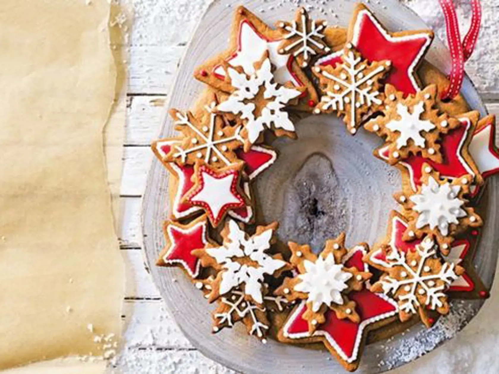 Medovníkový adventný veniec
