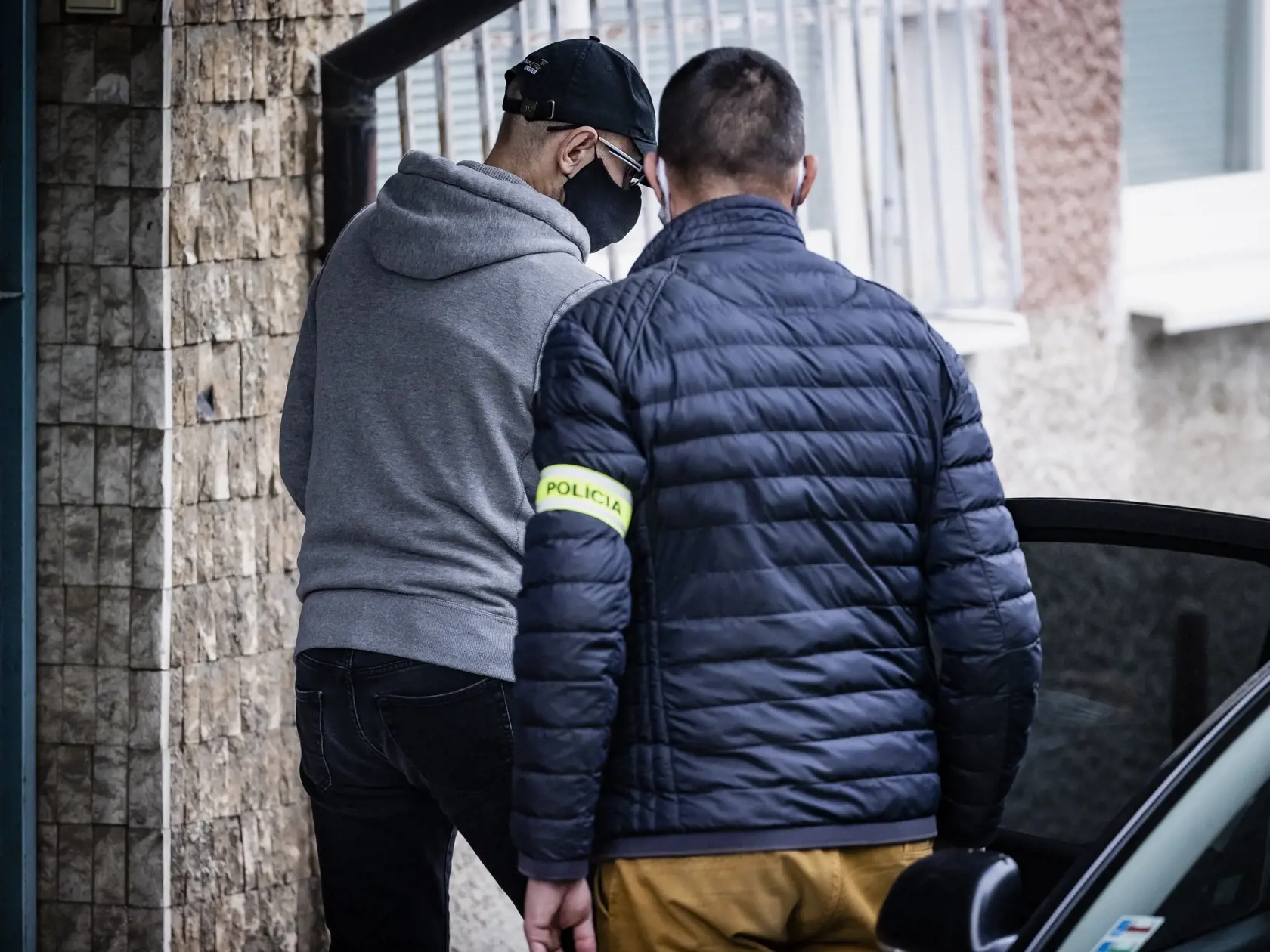 V budove Národnej kriminálnej agentúry v Nitre prebiehajú výsluchy zadržaných osôb v rámci akcie Víchrica.Na snímke podnikateľ a advokát Zoroslav Kollár.