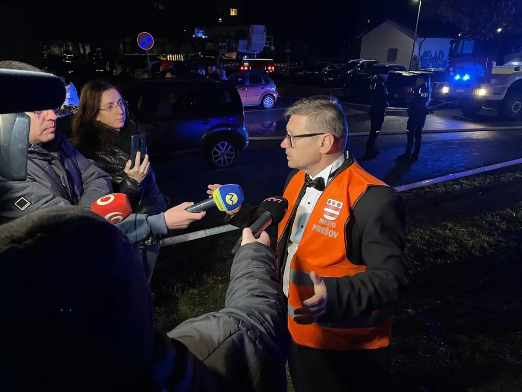 Novozvolený primátor Prešova František Oľha. Sa ponáhľal na miesto nešťastia z Košíc.