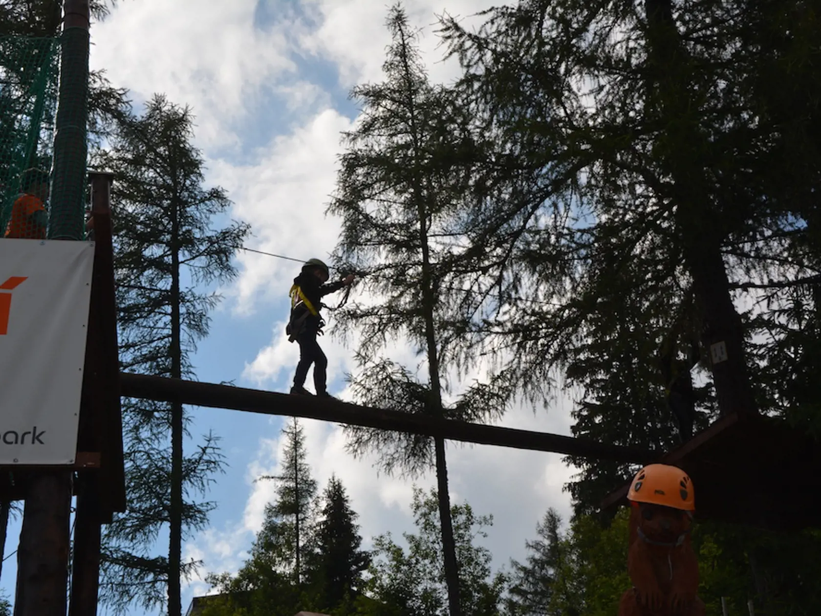 Veveričí lanový park pre deti vo Vysokých Tatrách.