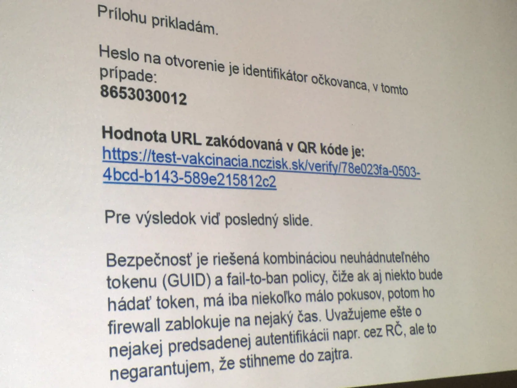 Očkovací certifikát je potrebné viackrát overiť.