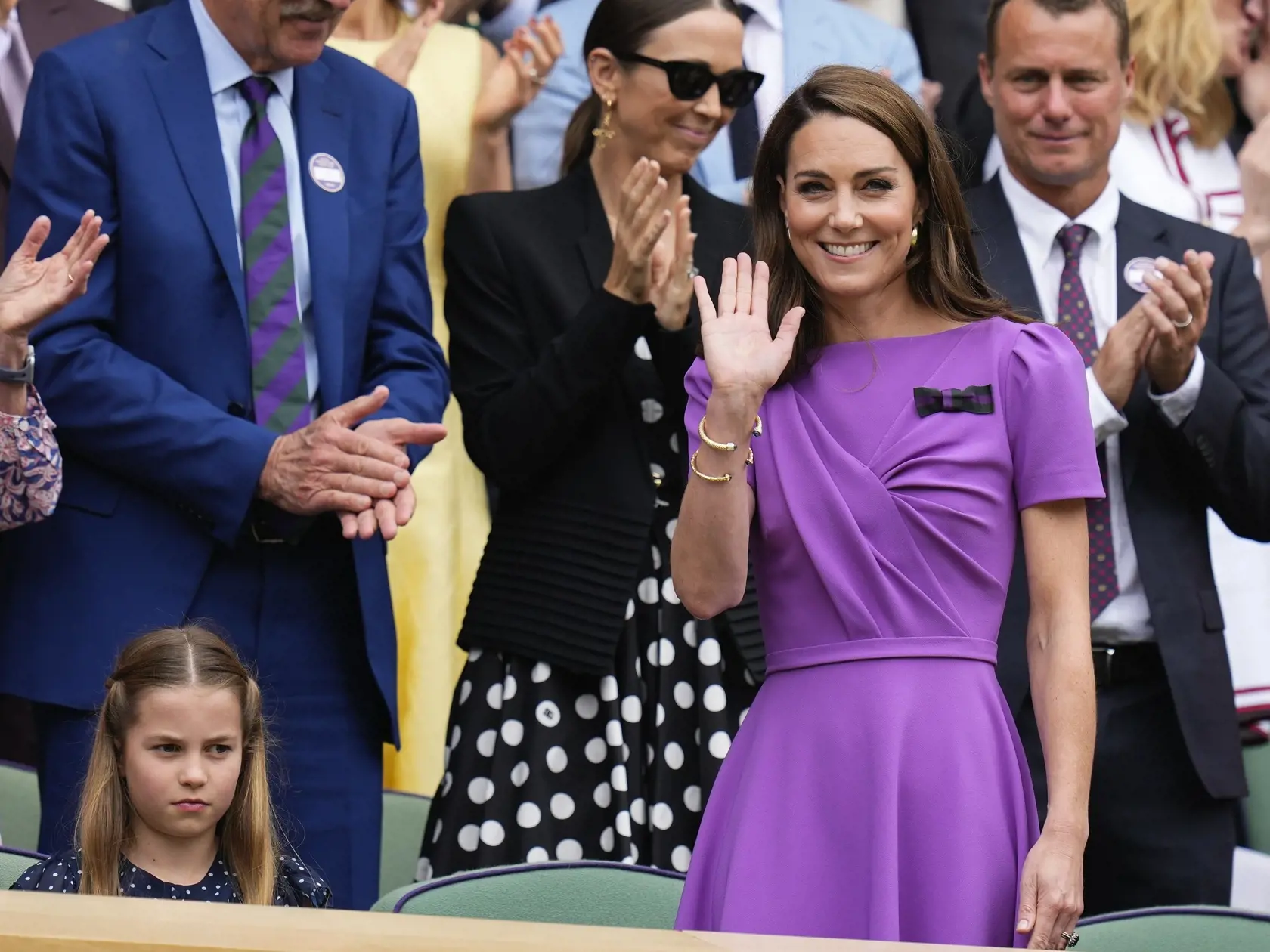 Kate na Wimbledone. Usmievala sa, no bolo vidieť, že pochudla.
