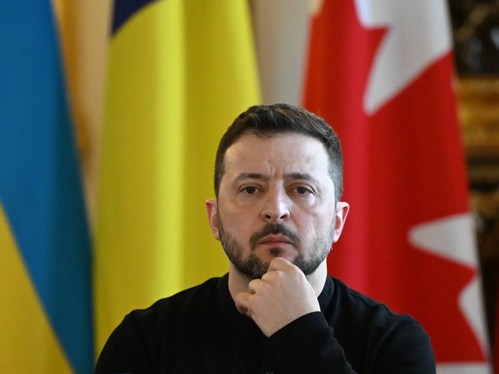 Volodymyr Zelenskyj počas mimoriadneho summitu západných lídrov v Londýne 2. marca 2025.