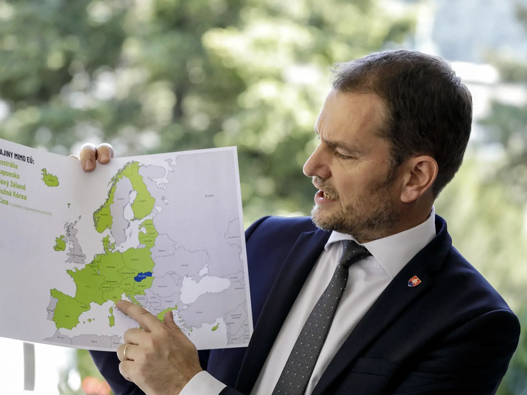 Na snímke predseda vlády SR Igor Matovič (OĽaNO) počas tlačovej konferencie po zasadnutí konzília odborníkov - epidemiológov v Bratislave 2. júla 2020. FOTO TASR - Dano Veselský