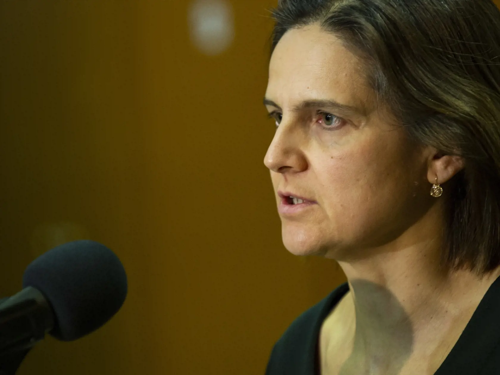Na snímke poslankyňa NR SR Mária Kolíková (SaS) počas tlačovej konferencie po rokovaní dočasne povereného predsedu vlády Eduarda Hegera s predstaviteľmi OĽaNO, SaS, Sme rodina a Za ľudí 22. januára 2023 v Bratislave.