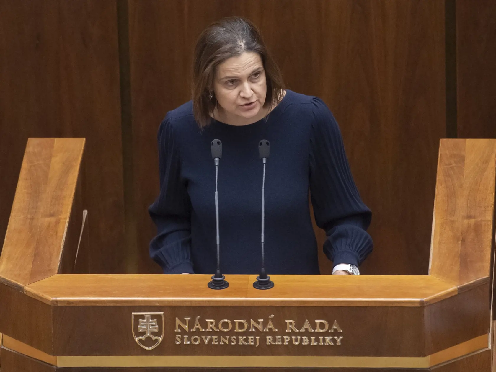 Na snímke poslankyňa NRSR Mária Kolíková (SaS) počas 78. schôdze NRSR 24. januára 2023 v Bratislave.