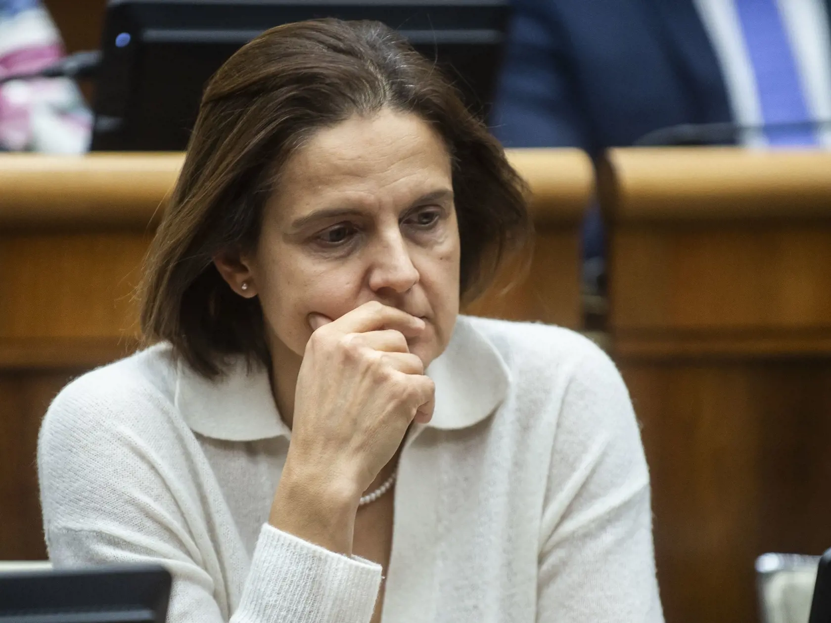 Na snímke poslankyňa NRSR Mária Kolíková (SaS) počas schôdze Národnej Rady SR, kde sa ho opozícia pokúsila odvolať 29. novembra 2023 v Bratislave.