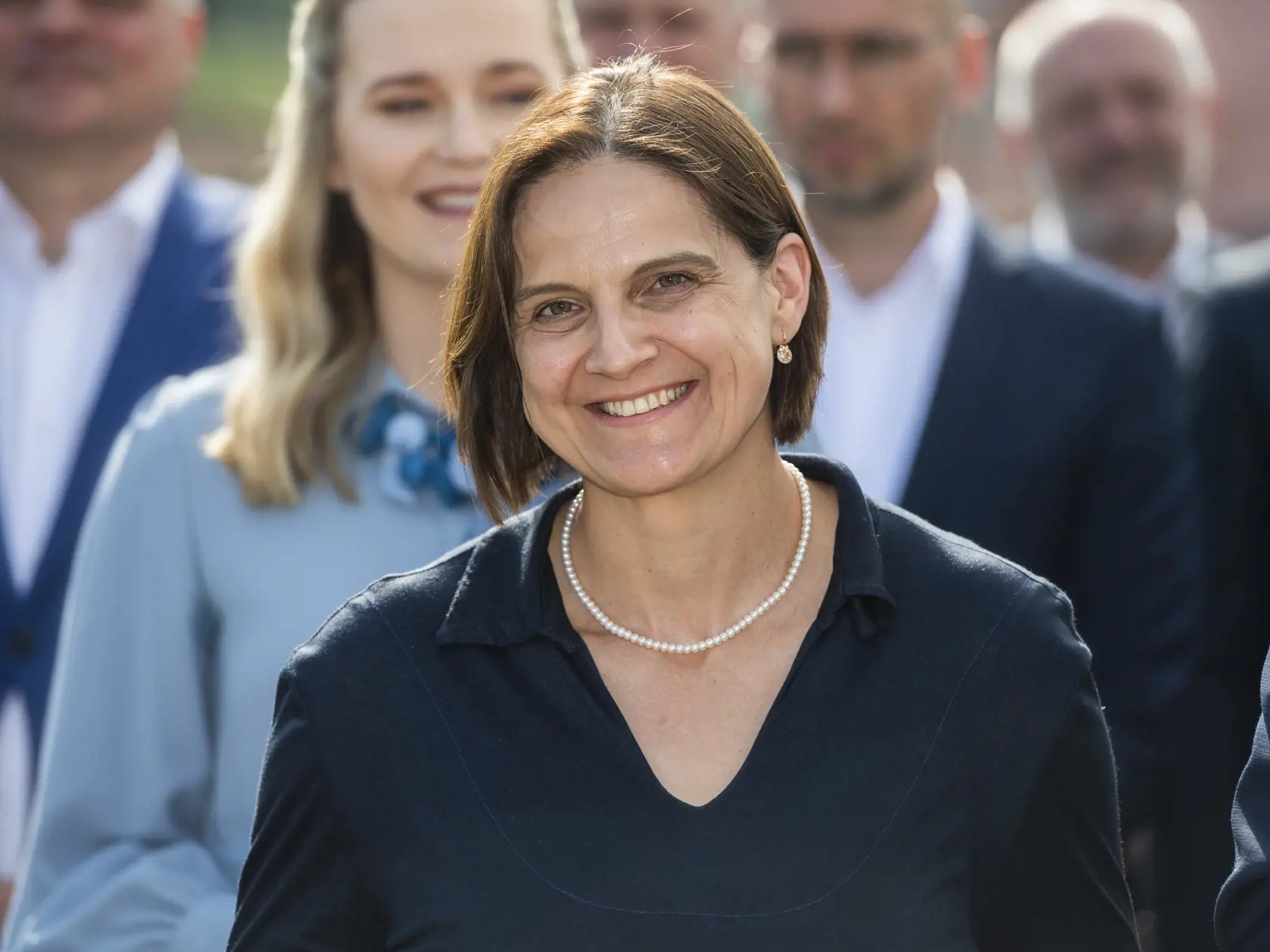 Na snímke Mária Kolíková sa usmieva na tlačovej konferencii v Bratislave v pondelok 22. mája 2023.