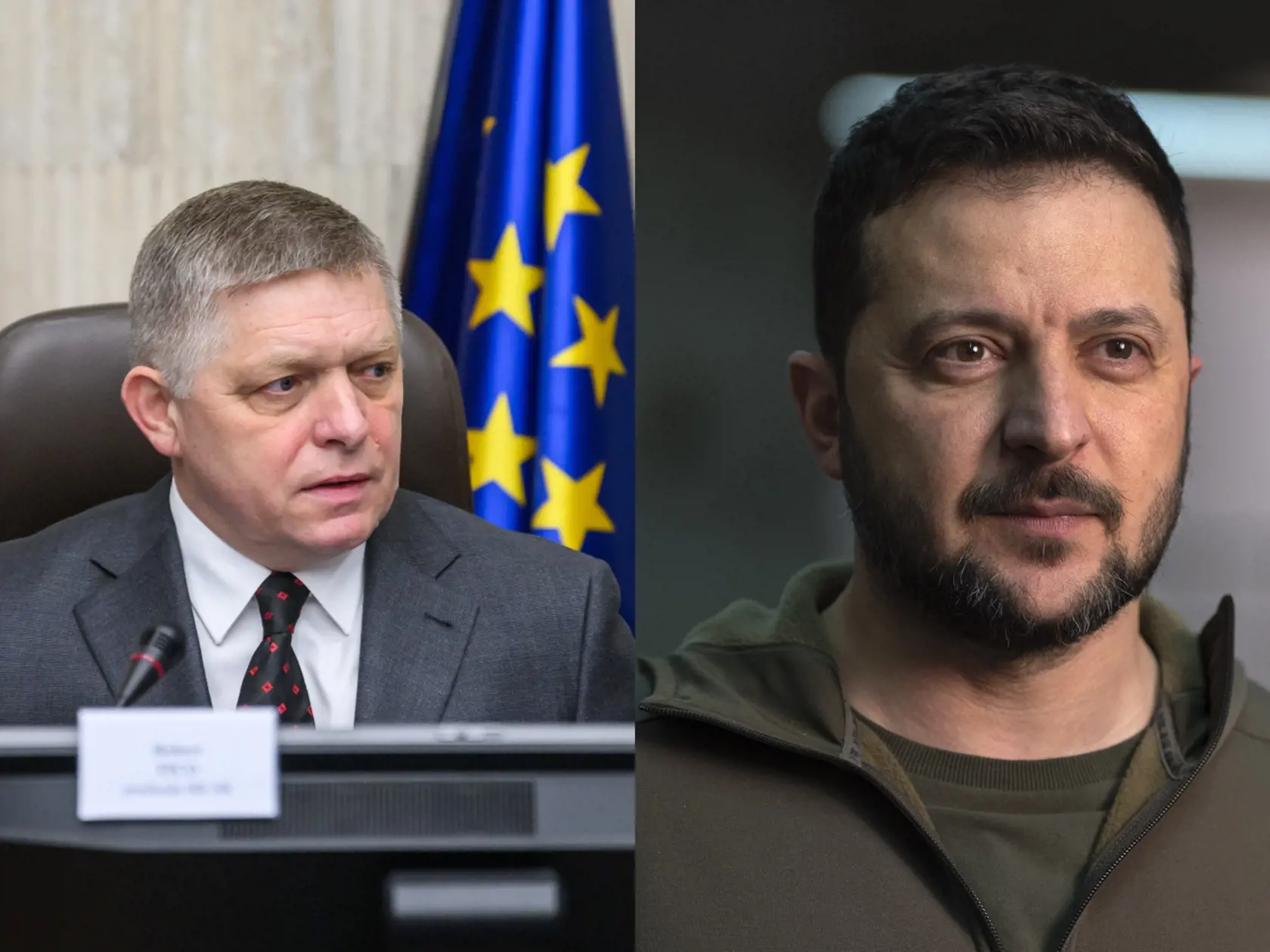 Premiér Robert Fico a prezident Ukrajiny Volodymyr Zelenskyj 