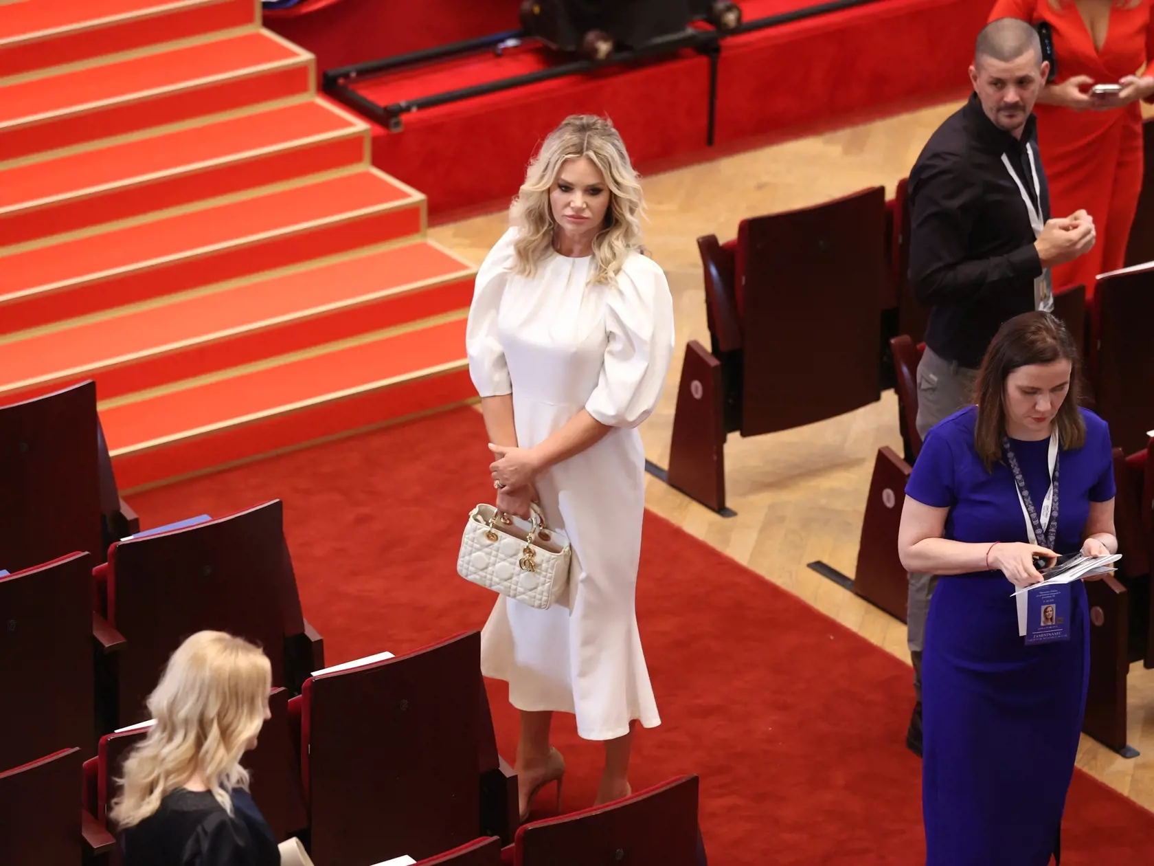 Bývalý český premiér Andrej Babiš a jeho manželka Monika počas inaugurácie nového prezidenta Slovenskej republiky Petra Pellegriniho.