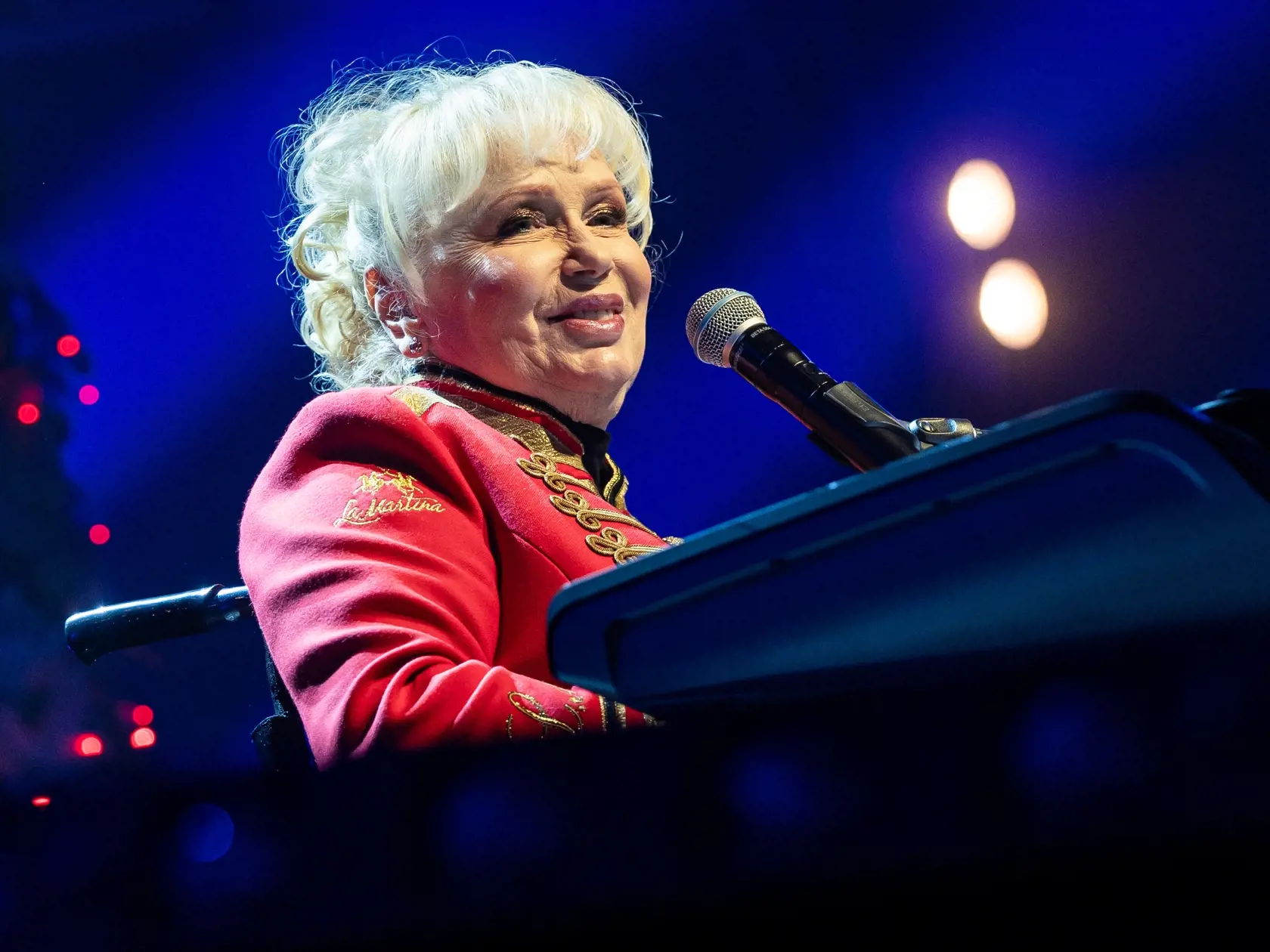 Vianočný koncert Mariky Gombitovej v Bratislave. Na snímke Marika Gombitová.