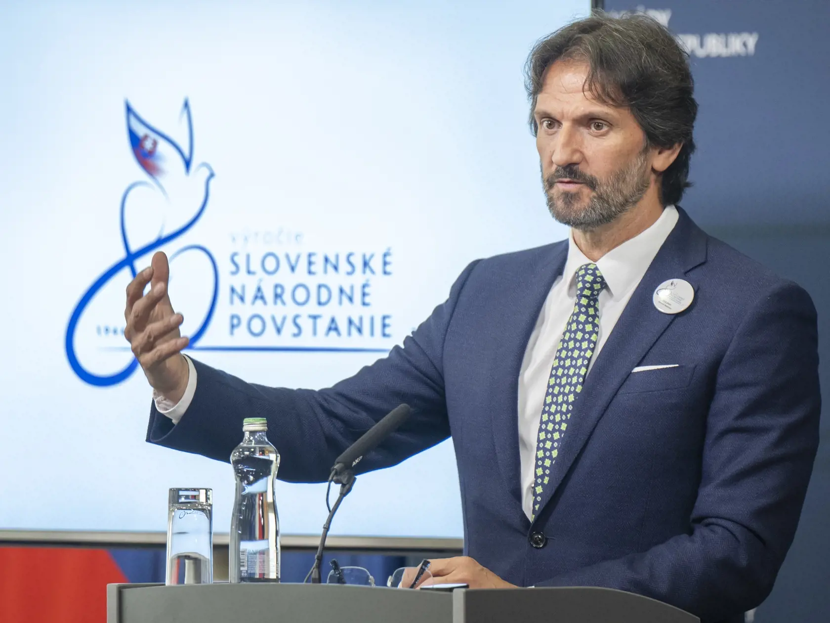 Na snímke podpredseda vlády a minister obrany SR Robert Kaliňák (Smer-SD) počas tlačovej konferencie k celoštátnym oslavám SNP po 45. schôdzi vlády SR 21. augusta 2024 v Bratislave.