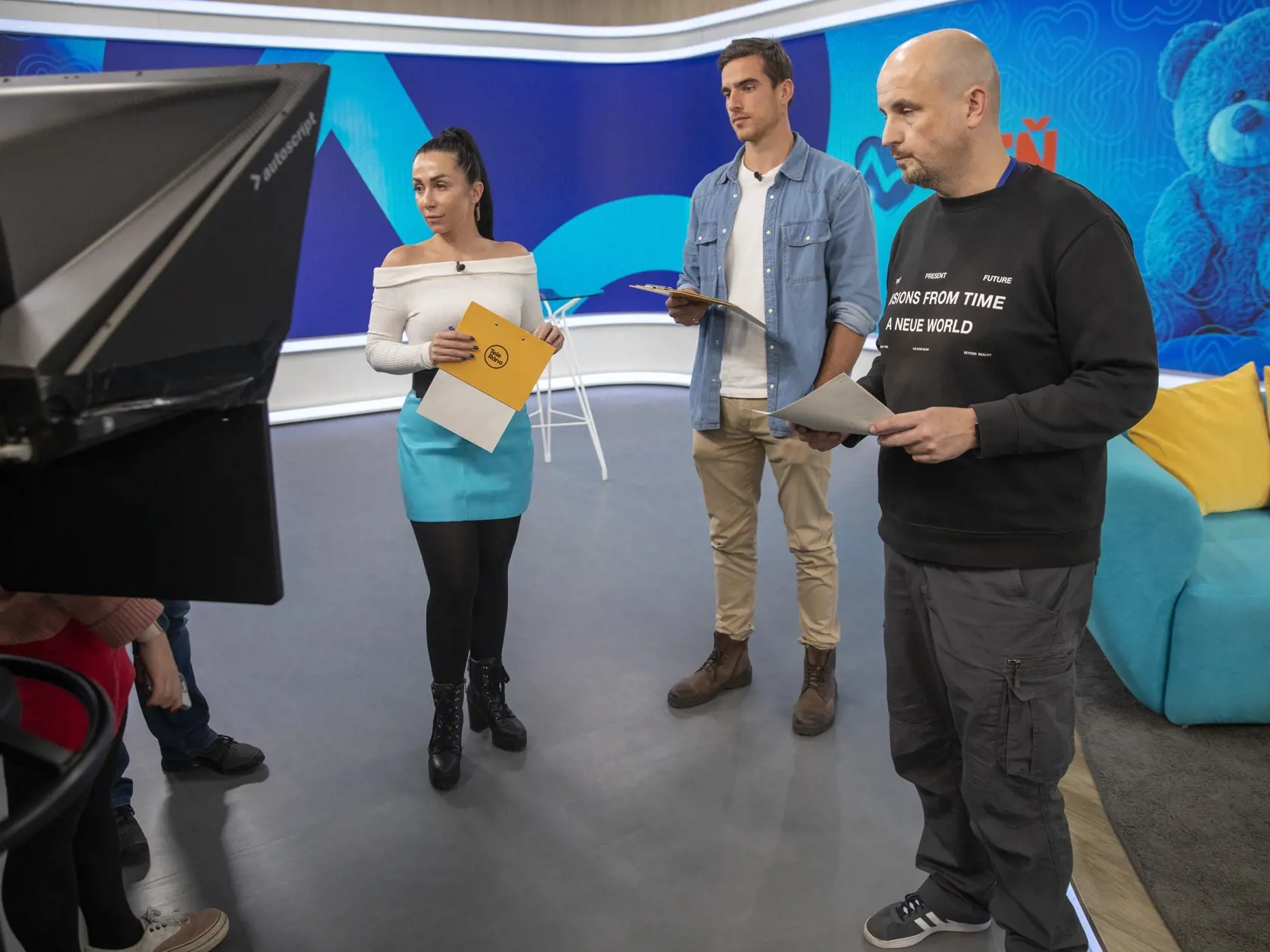 Na snímke je herec a moderátor Telerána Adam Bardya  Kika Kövešová.