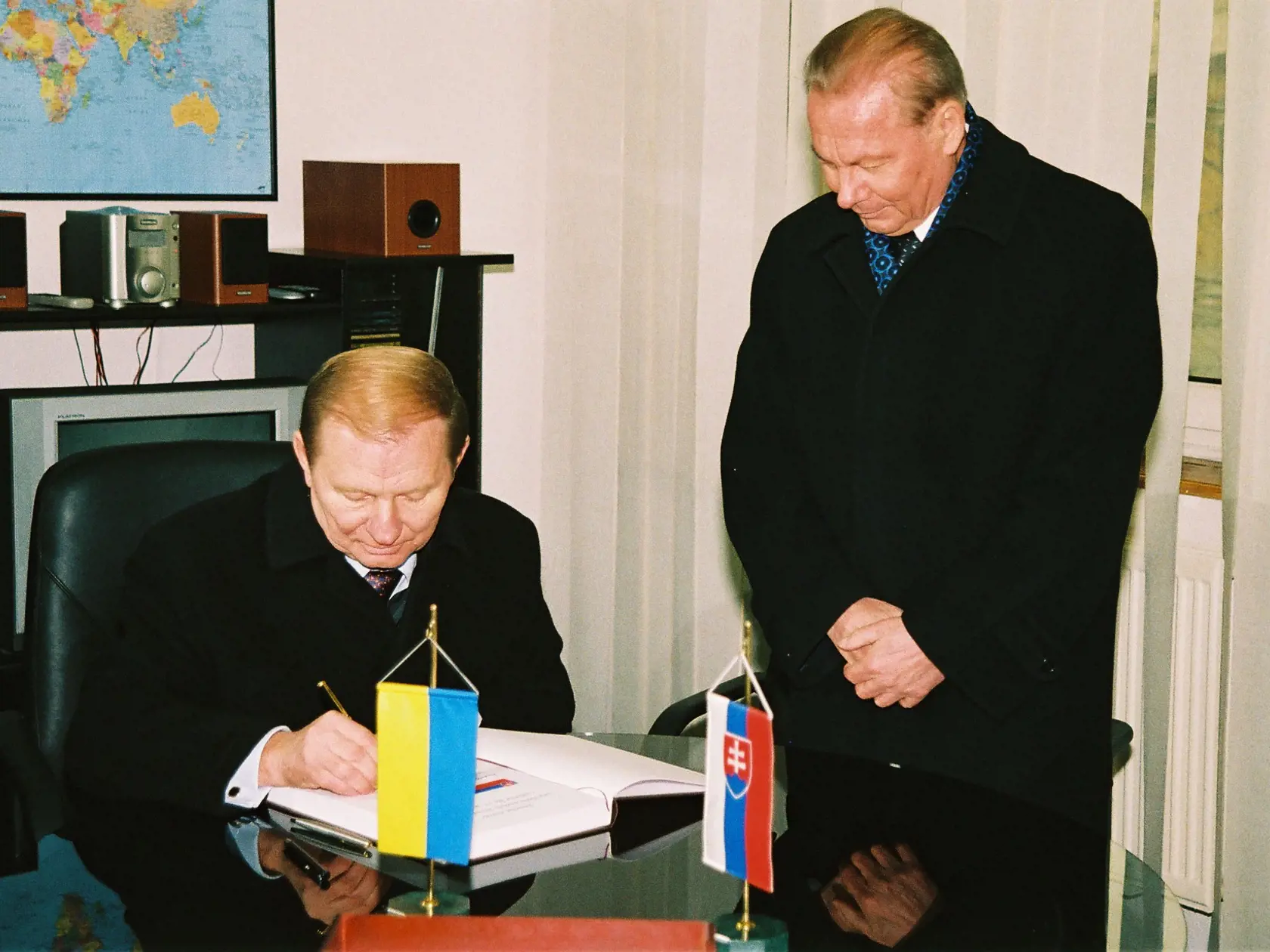 Bývalý ukrajinský prezident Leonid Kučma na oficiálnej návšteve Slovenska.