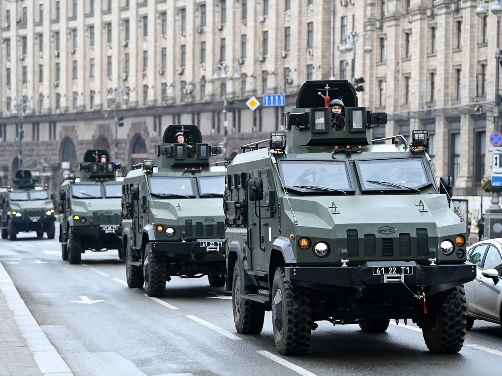 V centre hlavného mesta je ukrajinská armáda.
