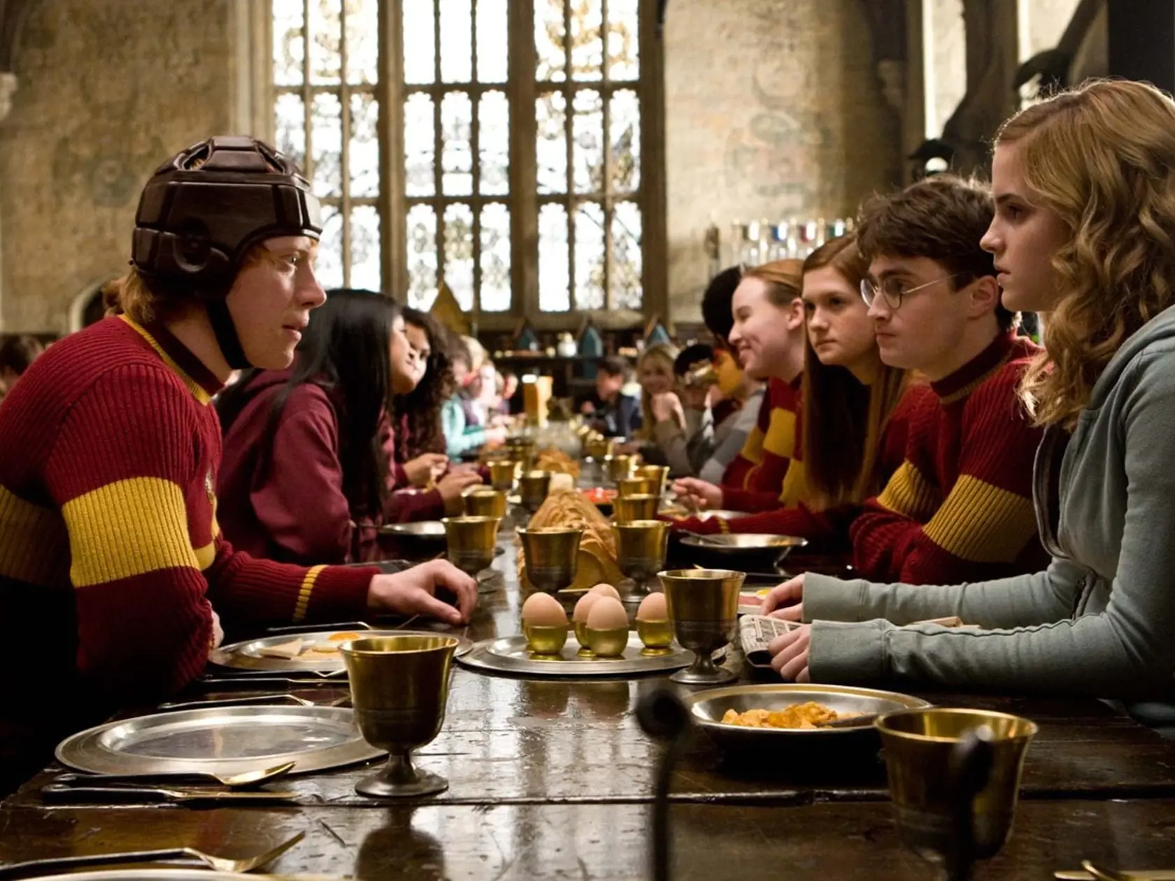 Ron Weasley, Hermiona Granger a Harry Potter