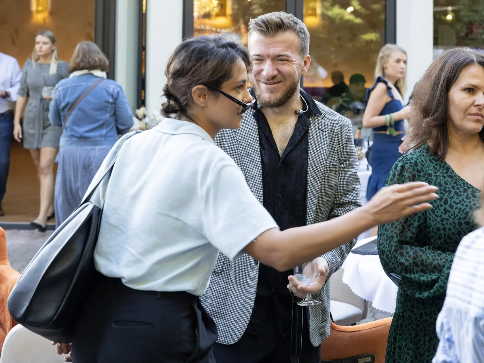TV JOJ Summer Party - Letná média party televízie JOJ.  Na snímke je Martin Madej, Alžbeta Ferencová a Bibiana Ondrejková.