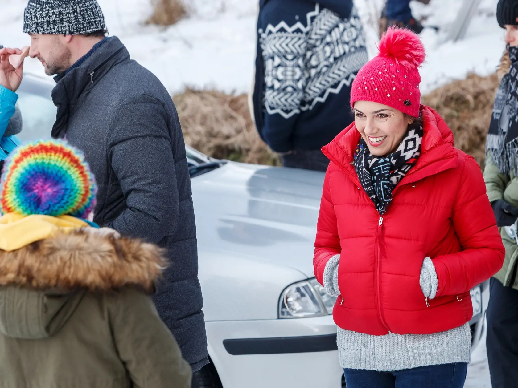 Na snímke herečka Lucia Siposová počas natáčania špeciálneho Vianočného dielu televízneho seriálu z produkcie TV JOJ, Prázdniny.