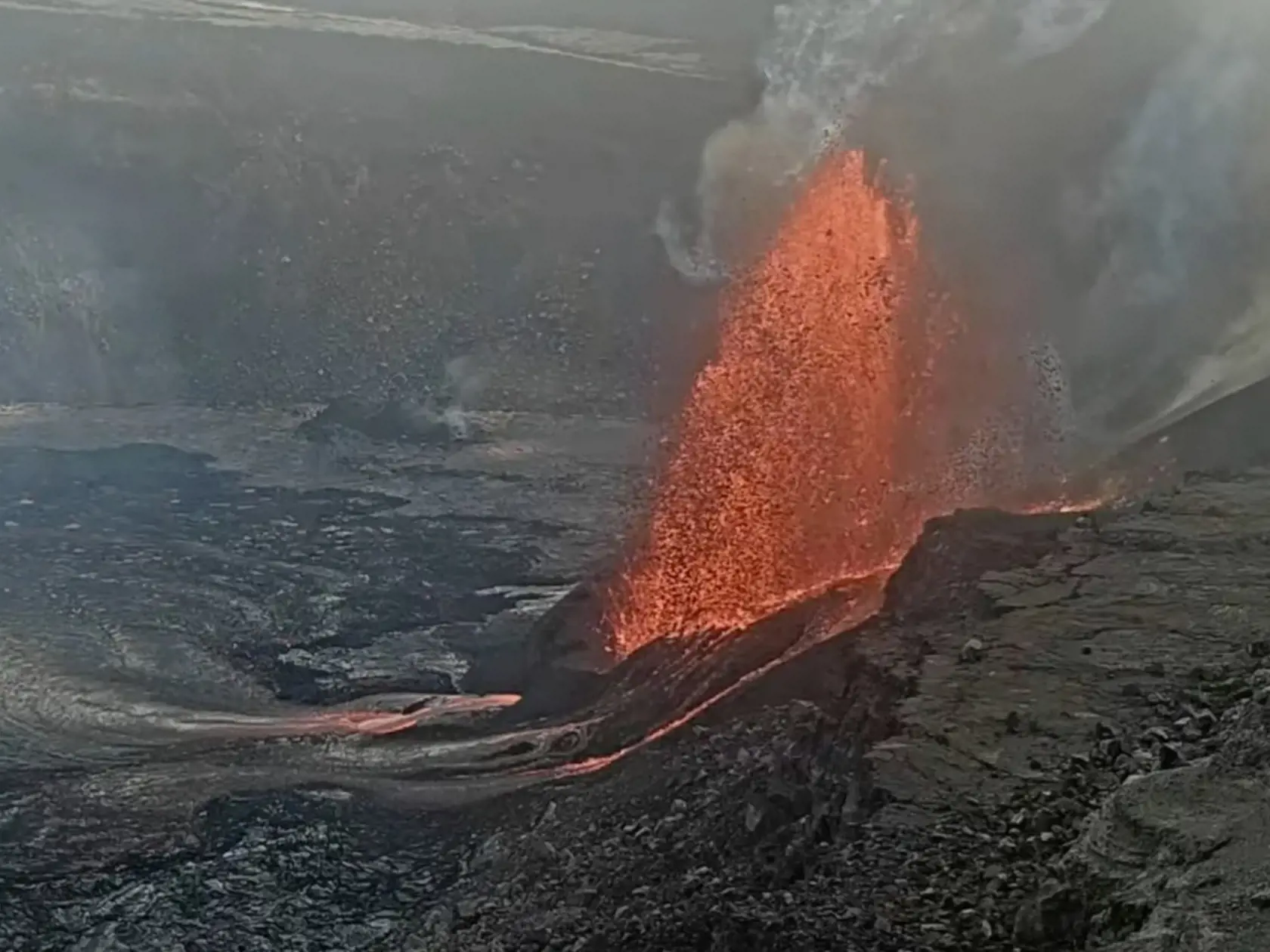 Erupcia sopky Kilauea 12. februára 2025.