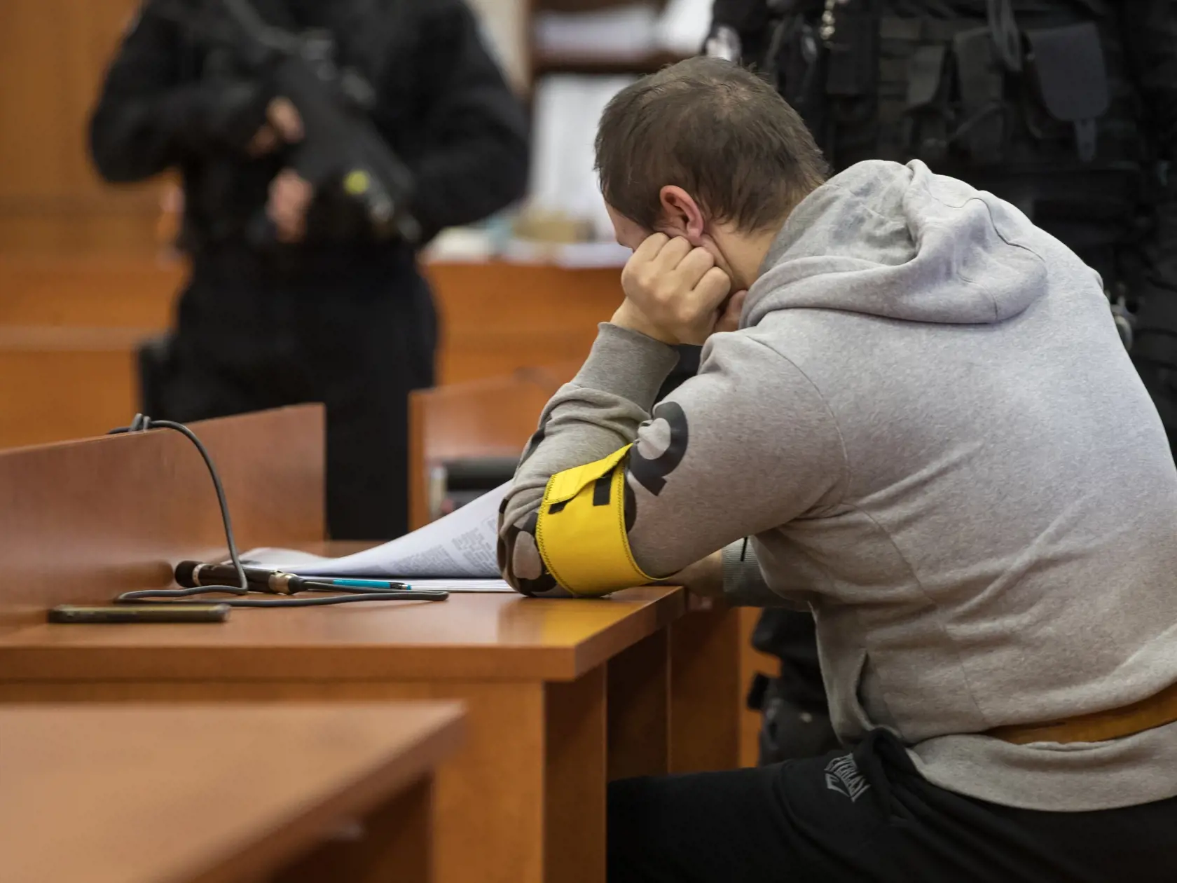 Siedme pojednávanie na Špecializovanom trestnom súde v Pezinku vo veci vraždy investigatívneho novinára Jána Kuciaka a jeho snúbenice Martiny Kušnírovej. Na snímke je obžalovaný Tomáš Szabó.