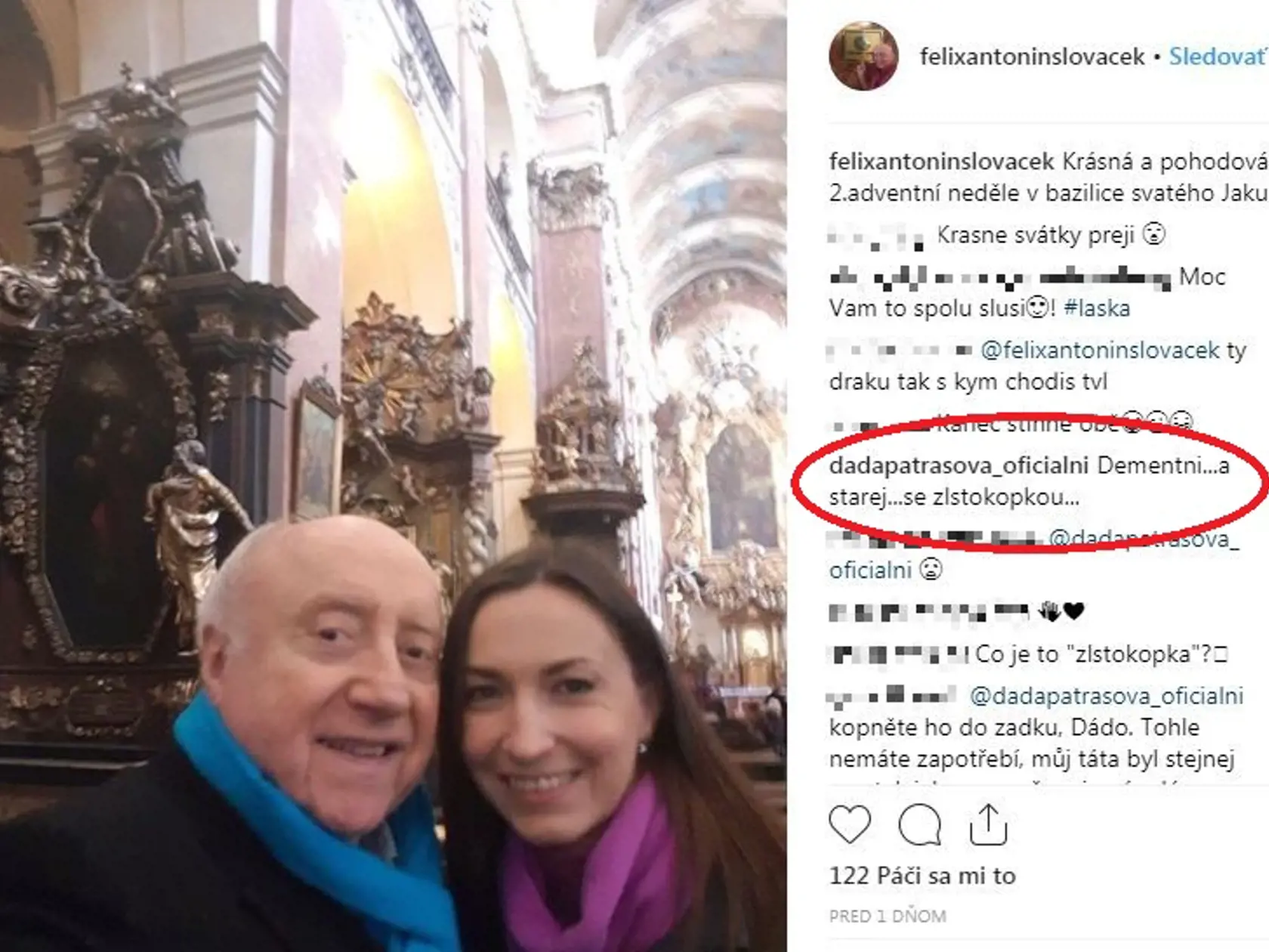 Pod touto fotkou nechala Felixova manželka štipľavý odkaz.