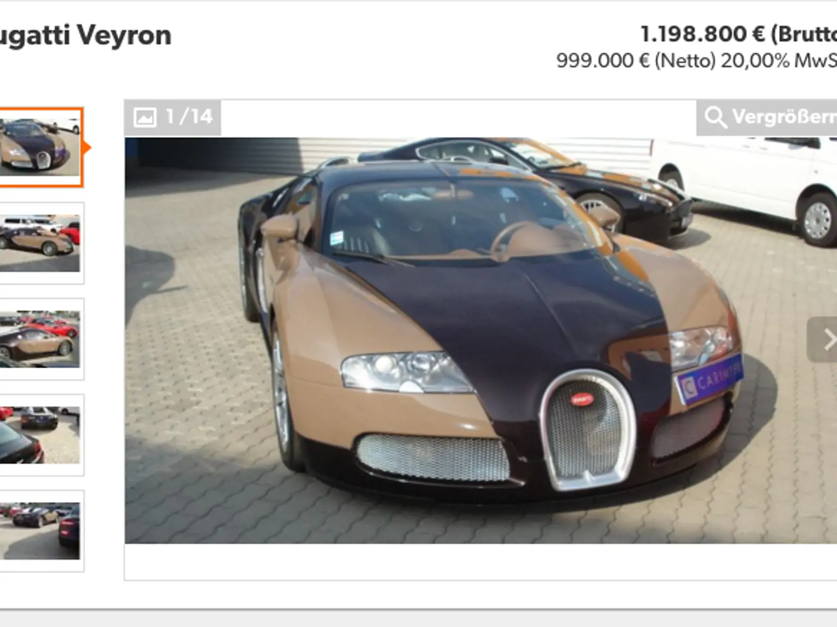 Luxusný Bugatti Veyron je na predaj.