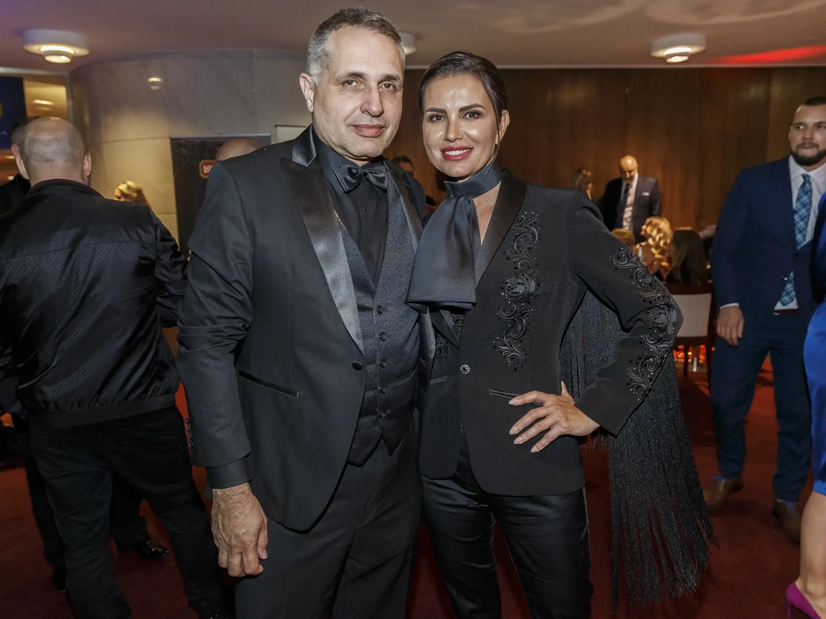 Na snímke počas párty po skončení priameho prenosu z galavečera OTO 2019. Na snímke Silvia Lakatošová a Pavol Chovanec.